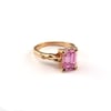 Lavish Solitaire Ring - Rose Gold & Pink