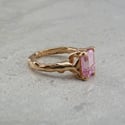 Lavish Solitaire Ring - Rose Gold & Pink