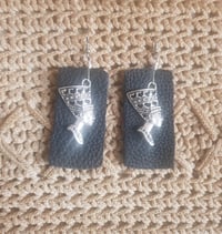 Image 1 of Leather Symbolic Earrings