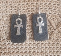 Image 2 of Leather Symbolic Earrings