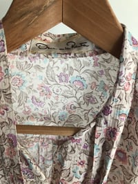 Image 5 of Blouse japonaise vintage Fleurs rose pale 