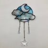 Blue Iridescent Starry Night Sun catcher