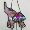 Iridescent Pink Elephant Windchime