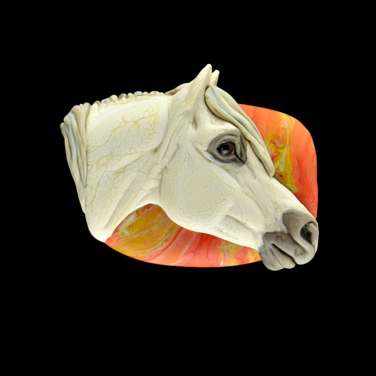 Image of XL. Adlai - Arabian Horse - Flamework Glass Scupture Bead