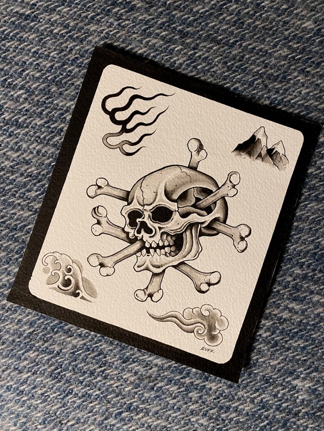 Elemental skull Original Painting