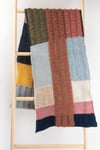 The Tegan Denim Pink- Patchwork RWS Merino and Recycled Wool Scarf