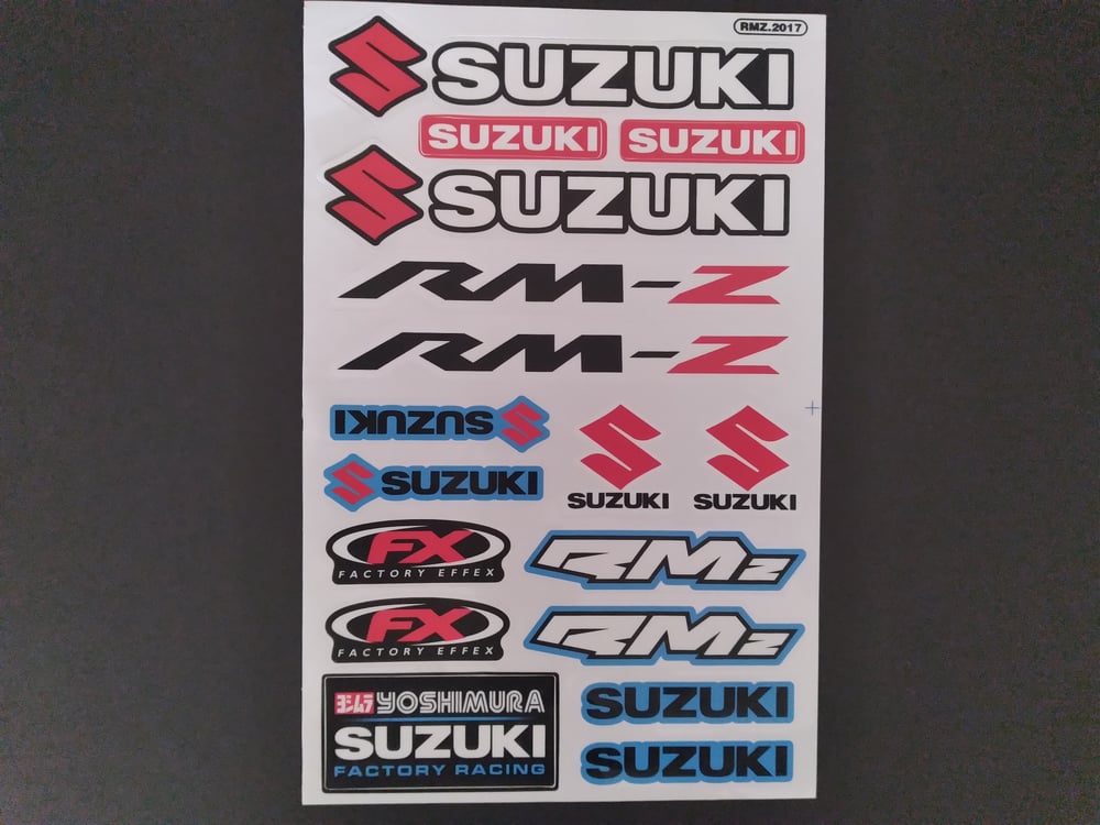 Image of Suzuki Decal Sheets