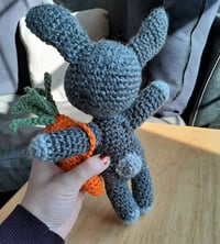 Image 2 of Crochet Stuffed Toy Bunny with Carrot