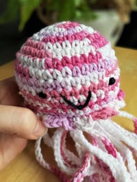 Image 3 of Stuffed Crochet Jellyfish Toy
