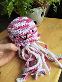 Image 5 of Stuffed Crochet Jellyfish Toy