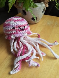 Image 2 of Stuffed Crochet Jellyfish Toy