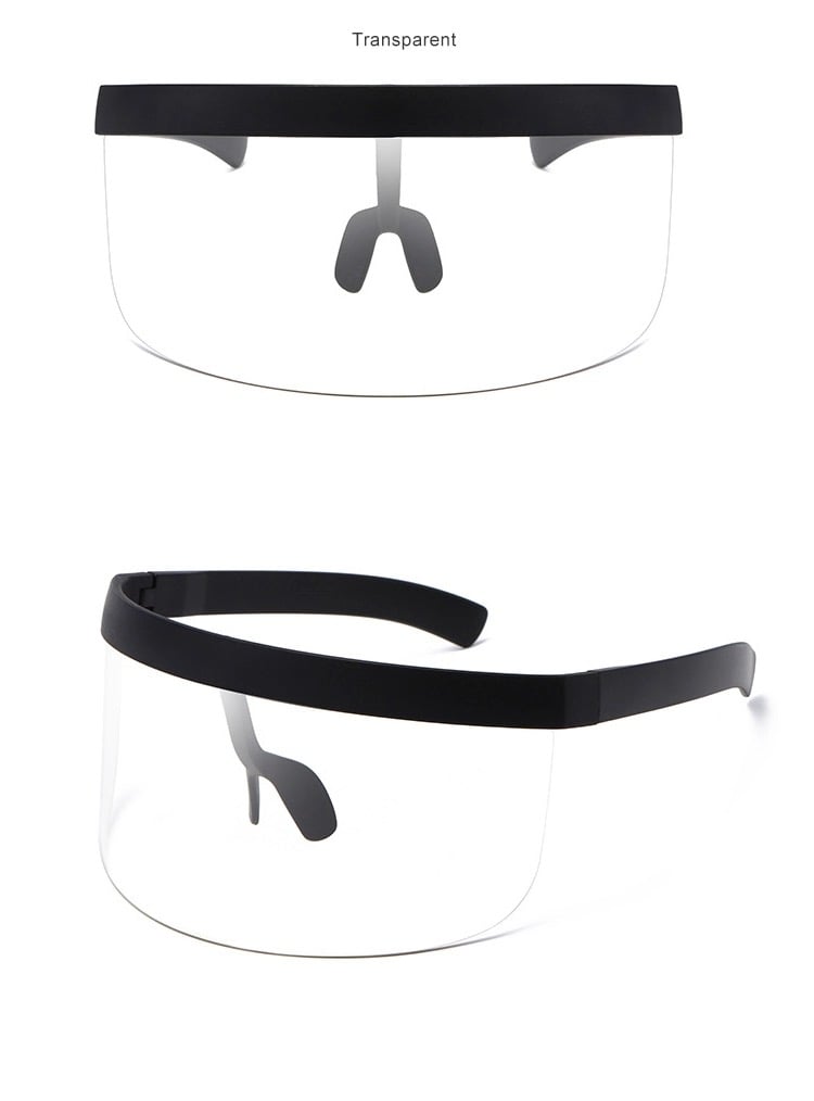 Image of  UV400 shield visor sunglasses oversized face shield sunglasses