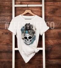 Image 1 of Cowhide Leopard Skull shirt  