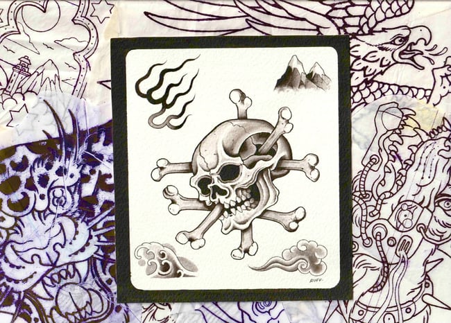 Elemental skull Original Painting