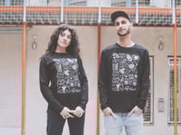 Image 1 of SAMARRETA NEGRA MÀNIGA LLARGA // CAMISETA NEGRA MANGA LARGA. "COLZE A COLZE"