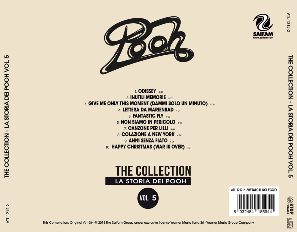 ATL1212-2 // POOH - THE COLLECTION : LA STORIA DEI POOH VOL.5 (CD COMPILATION)