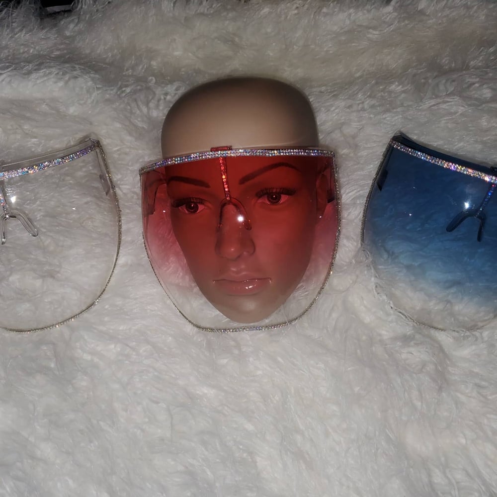 Bling face shield 