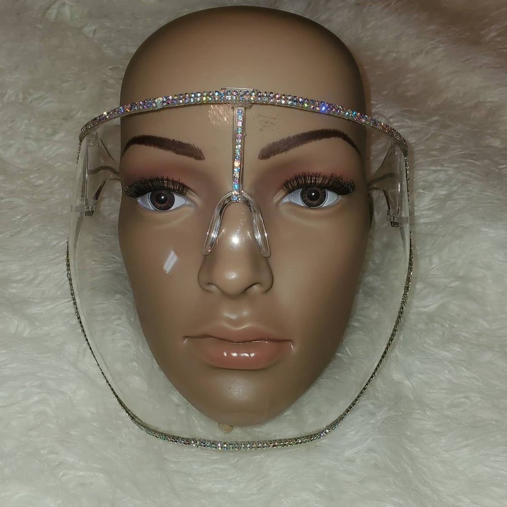 Bling face shield 