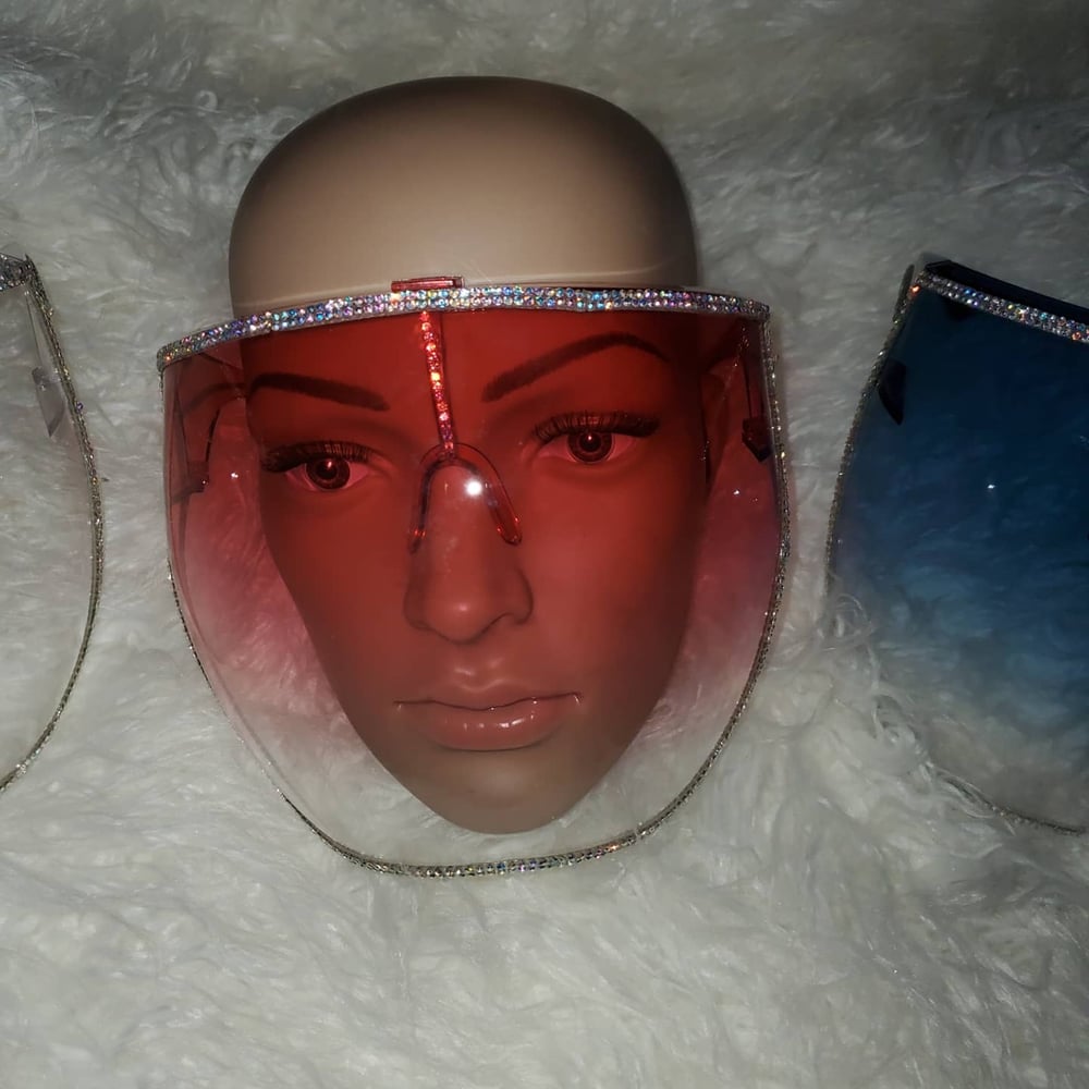 Bling face shield 