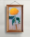 Golden Chrysanthemum - Encaustic Painting