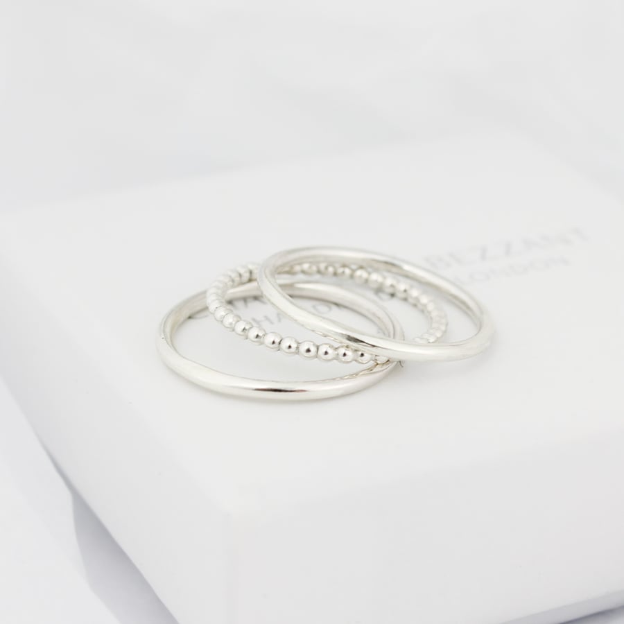 Image of Teeny rings stacking set of three