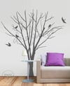 Winter Tree with Birds (LARGE set) - Graphic Wall Decal - dd1004
