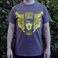 Image 2 of 'Yeo Fox' - Limited Edition T-Shirt - Mustard on Grey