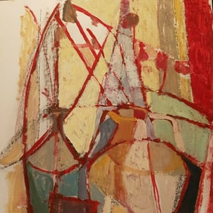 Image of 1960s, French, Expressionist Abstract Painting