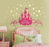 Kids Vinyl Wall Sticker Decal - Princess Castle with Name - 063