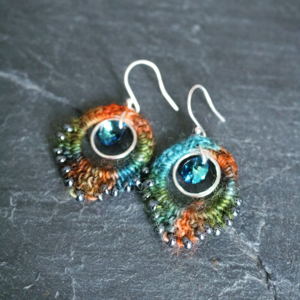 Image of PEACOCK EARRINGS - Eden