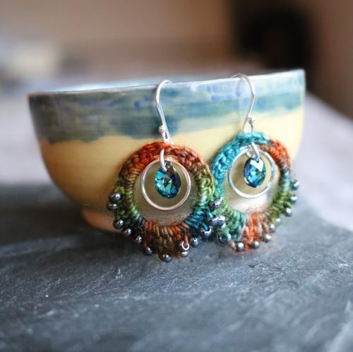 Image of PEACOCK EARRINGS - Eden