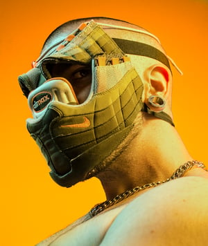 Image of SNEAKER MASK / AIR MASK 95 / KHAKI ORANGE