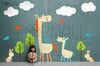 Kids Vinyl Wall Decal Sticker Art - Tall Horse with Animal Grow Chart - 038