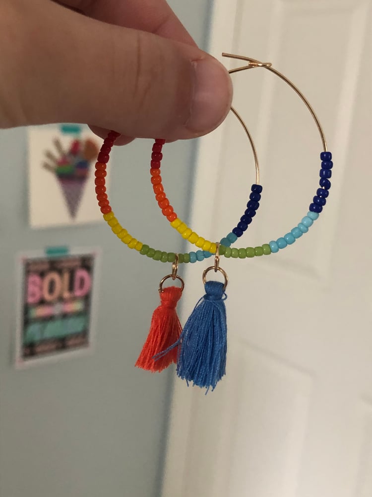 Image of Beautiful Rainbow Earrings 