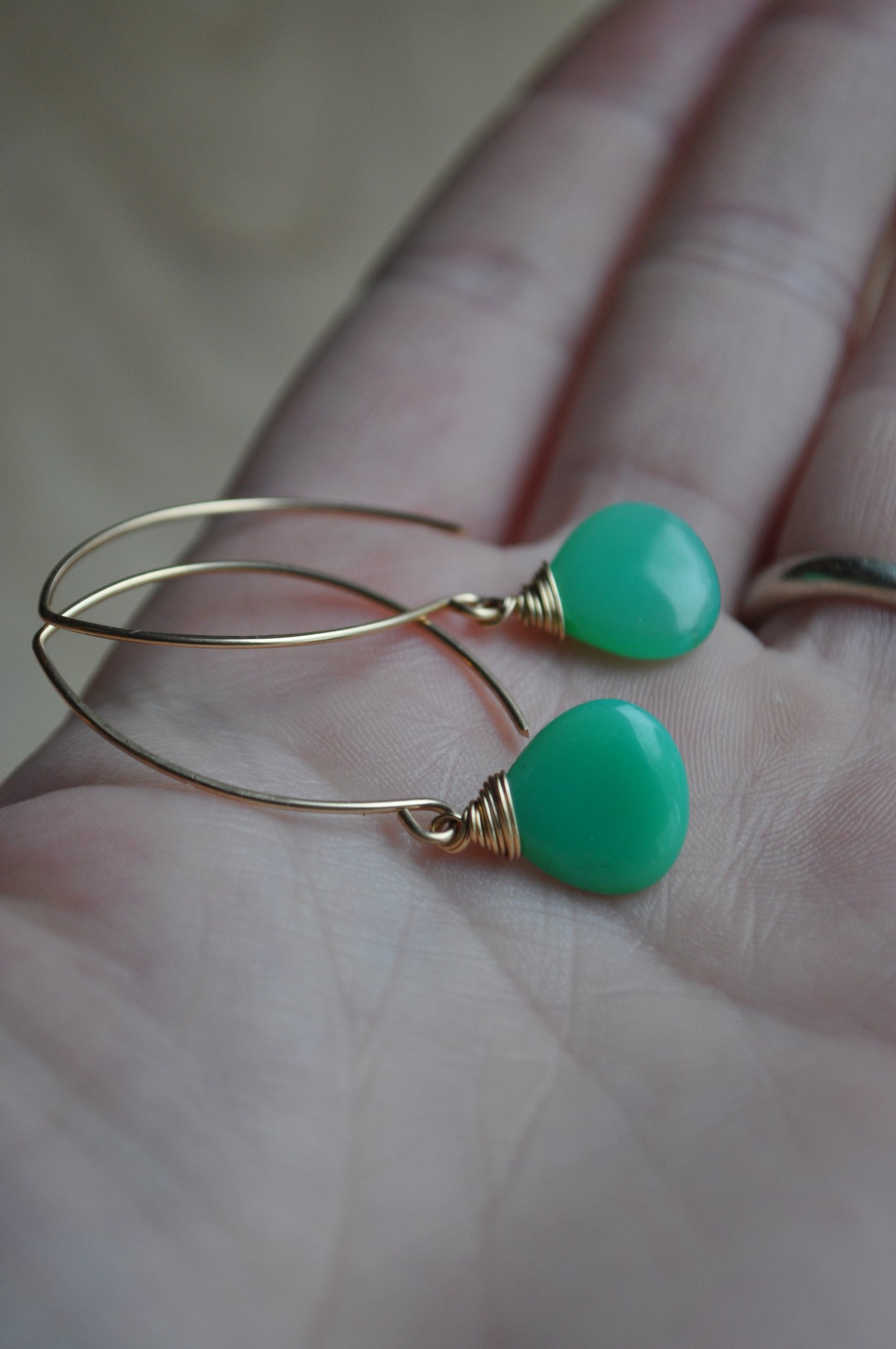 Image of Simple Chrysoprase Drops