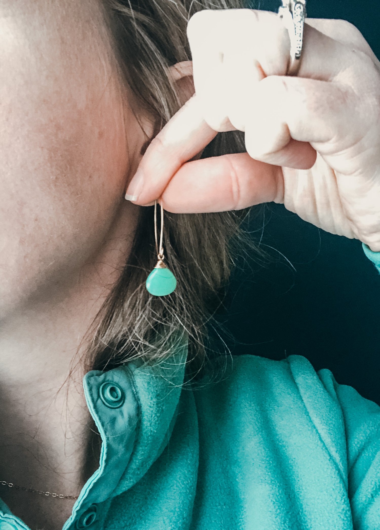 Image of Simple Chrysoprase Drops