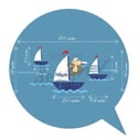 NEW DESIGN - Sailor Monkey on Sailing Boat Nautical- dd1047 Vinyl Wall Decal Sticker Art Girl Boy Nu