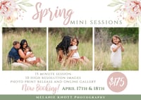 Spring Mini Sessions April 18th