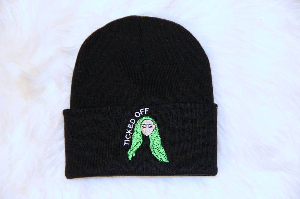 ‘TICKED OFF’ Beanie - Fully Embroidered 
