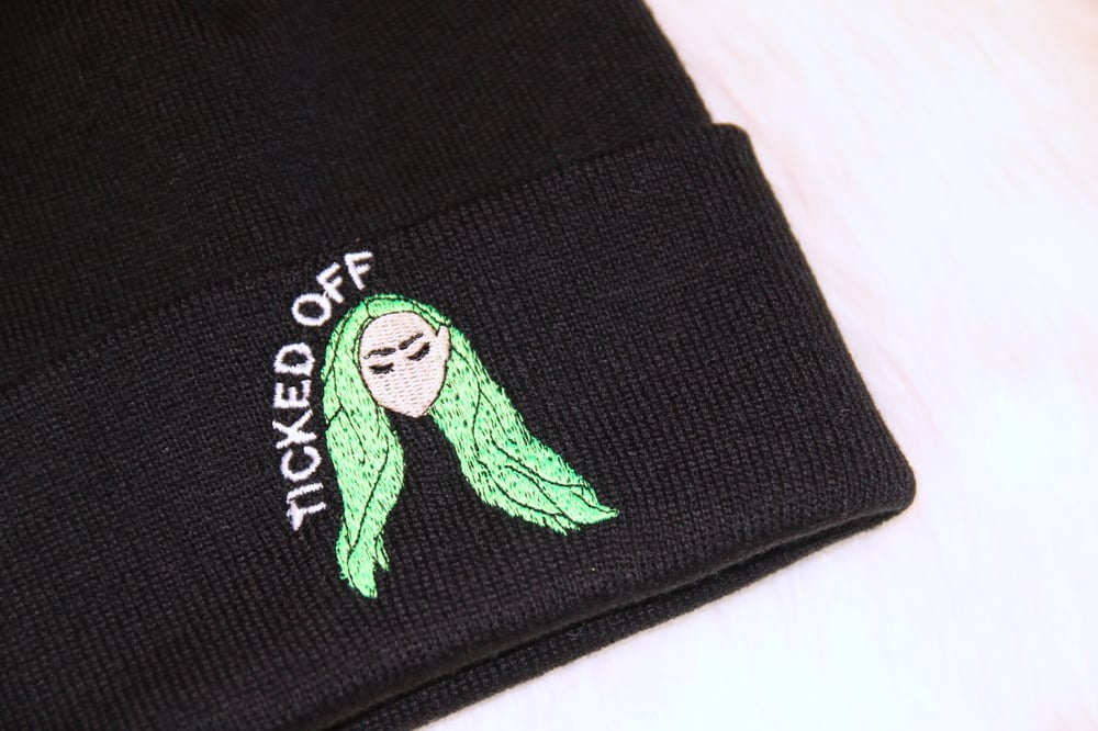 ‘TICKED OFF’ Beanie - Fully Embroidered 