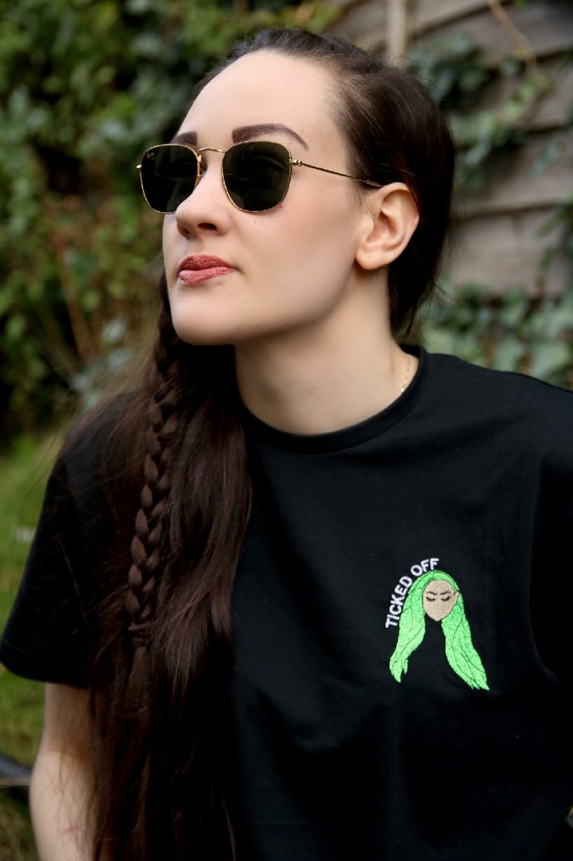 'TICKED OFF' T-Shirt - Fully Embroidered  