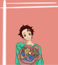 Tanjiro flower print 
