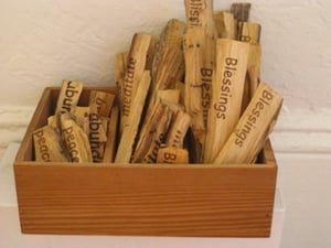 Image of DIsplay box set Palo Santo Laser Etched Wood