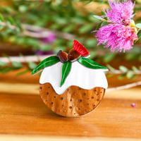 Image 1 of Mini Aussie Gumnut Christmas Pudding Pin 