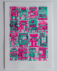 Image 1 of 5 Minute Robots Print