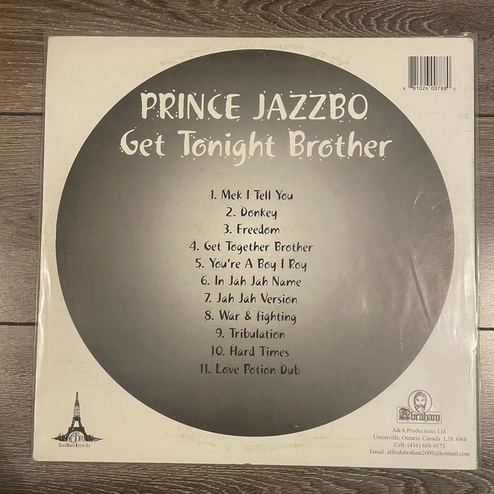 Image of Prince Jazzbo - Get Tonight Brother Vinyl LP