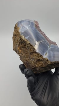 Image 5 of 2.13lb Agate with Amethyst Geode Druzy Rough Edge Natural Crystal 