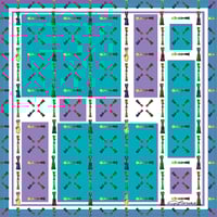 Image 1 of Aqua And Lilac Gifinas Scarf