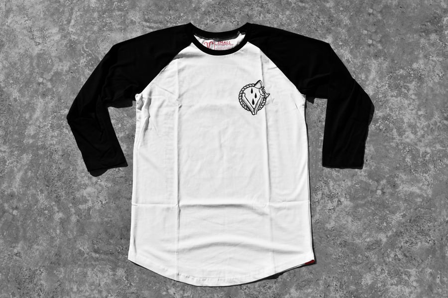 Image of "In Vino Veritas" 3/4 Black Baseball T-Shirt