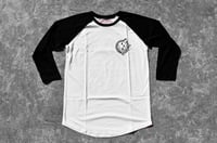 Image 1 of In Vino Veritas 3/4 Black Baseball T-Shirt